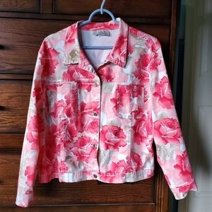 Impulse Floral Stretch Denim Jacket